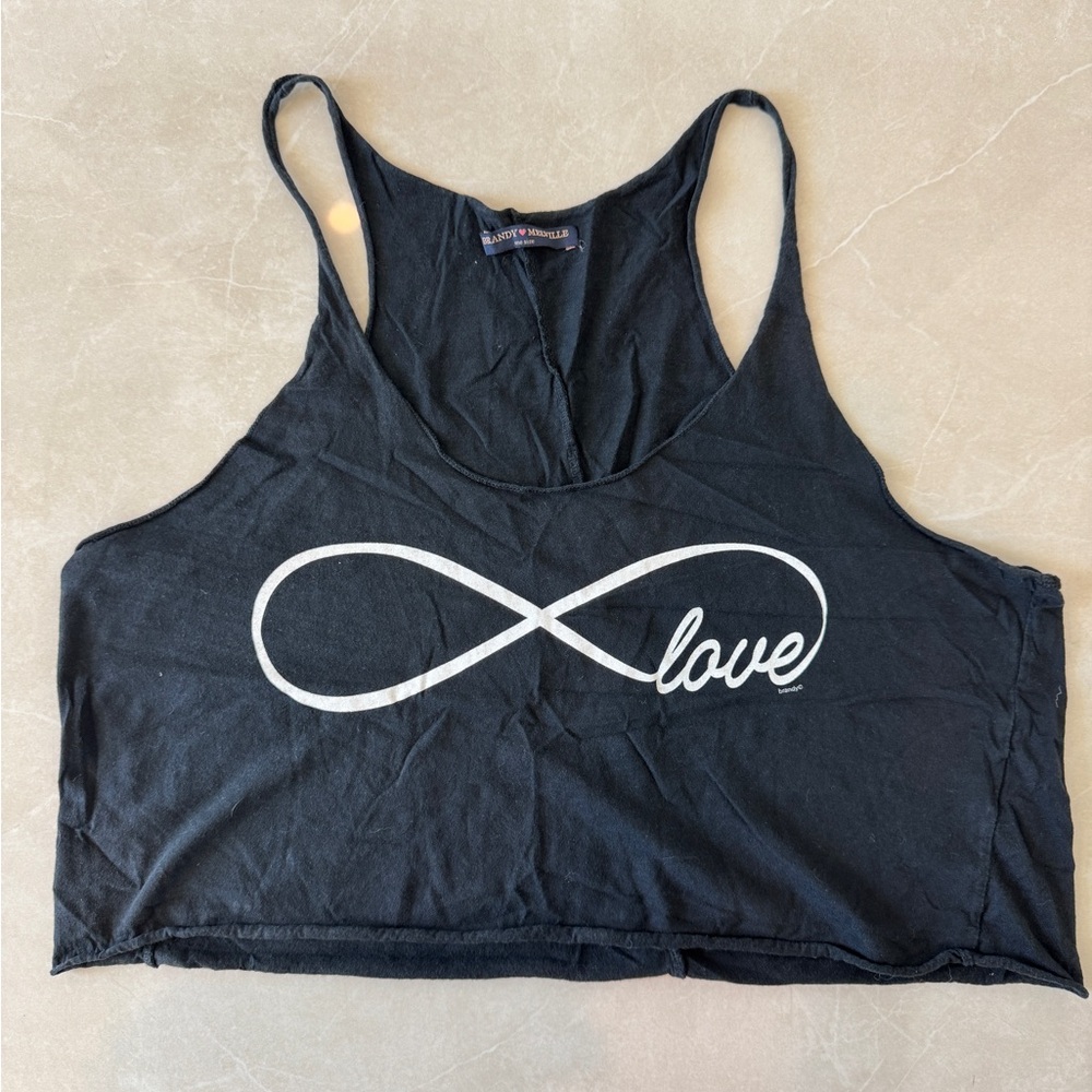 Brandy Melville Infinity Love Tank Crop Top